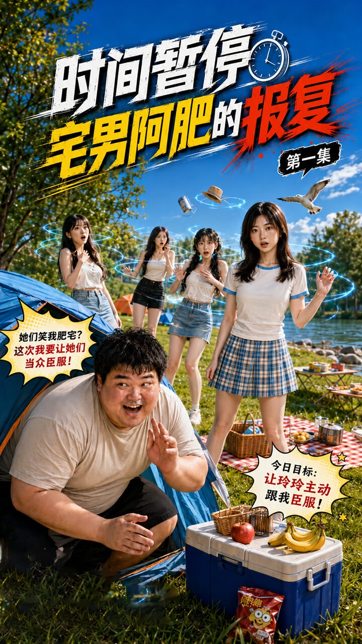 时间暂停，宅男阿肥的报复海报