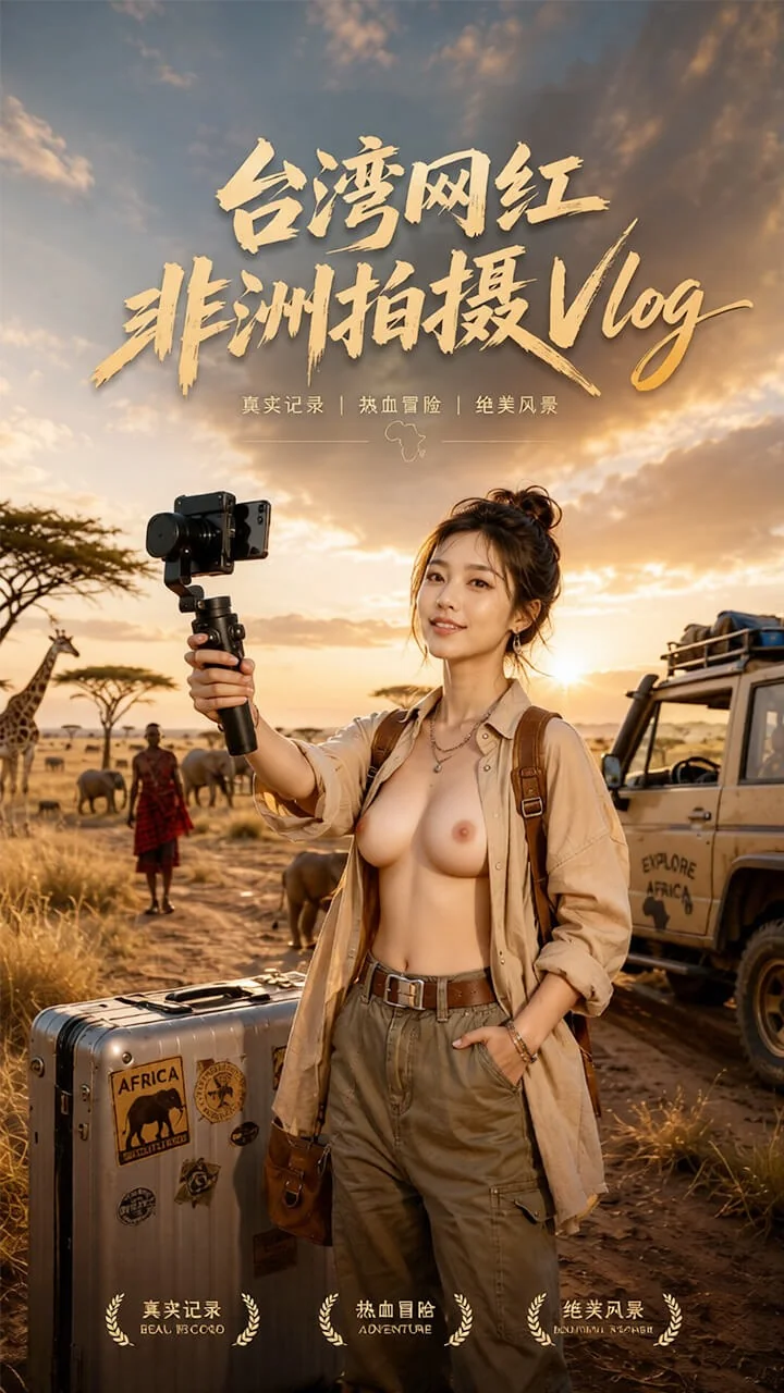 台湾网红非洲拍摄Vlog海报