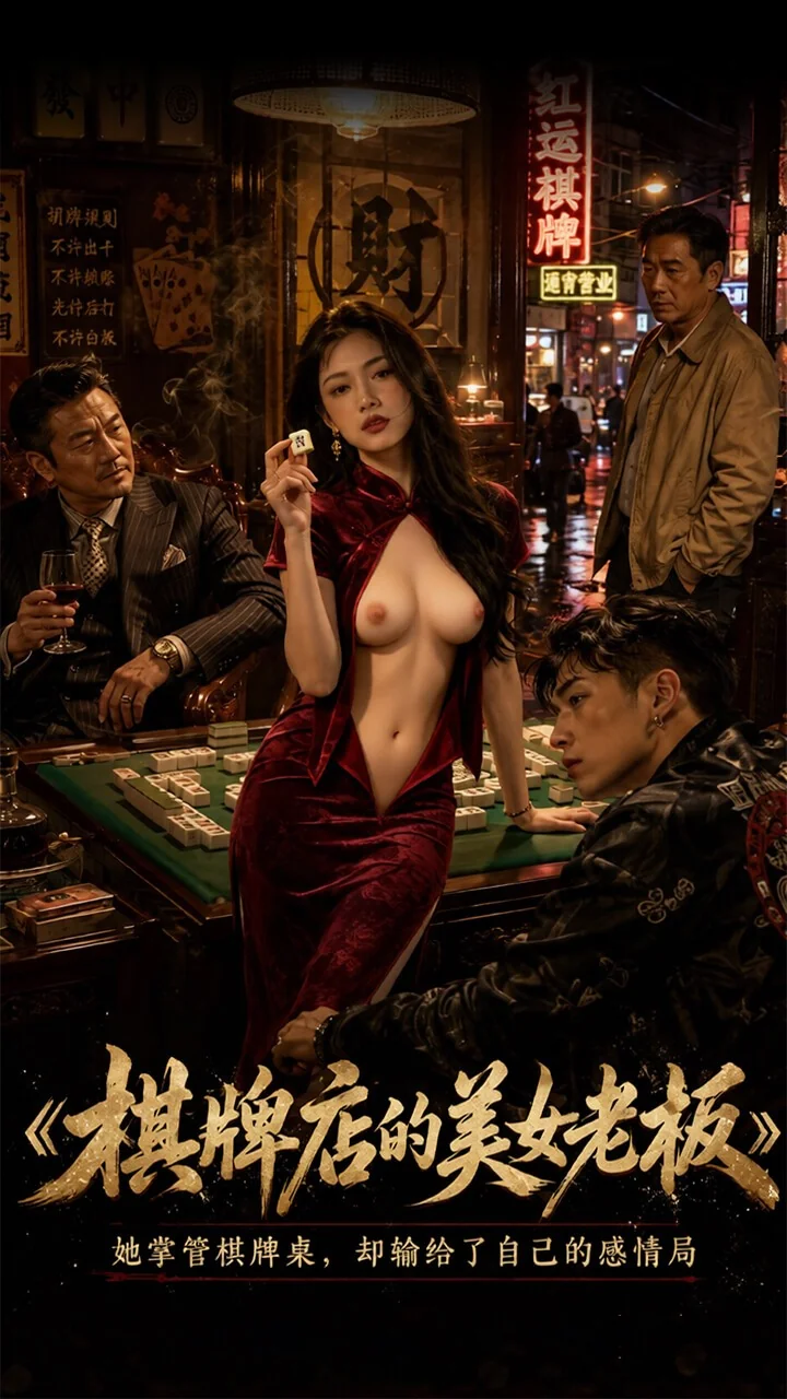 棋牌店的美女老板海报