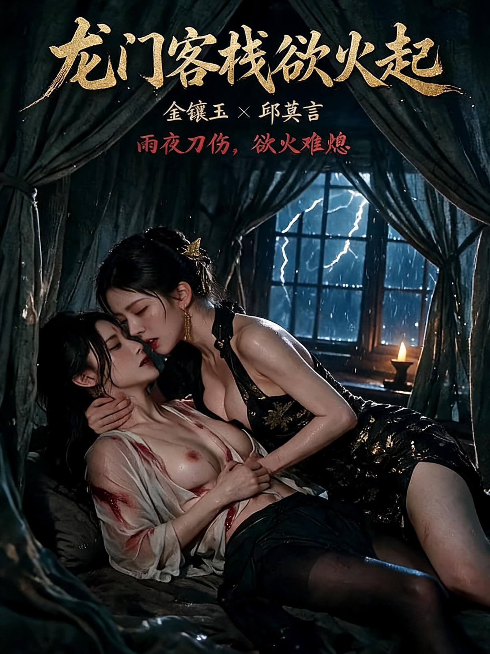 金镶玉与邱莫言：龙门客栈浴火起海报